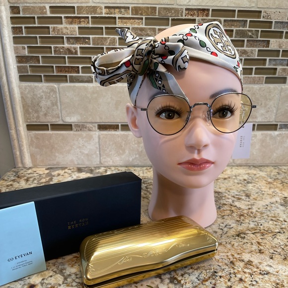 OLIVER PEOPLES THE ROW IN YELLOW FLYNN TITANIUM SUNGLASSES